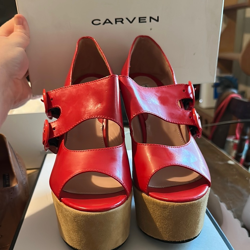 Carven Red and Gold Coquelicot